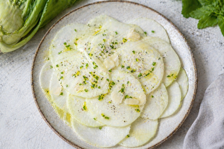 Kohlrabi Carpaccio – einfach & gesund