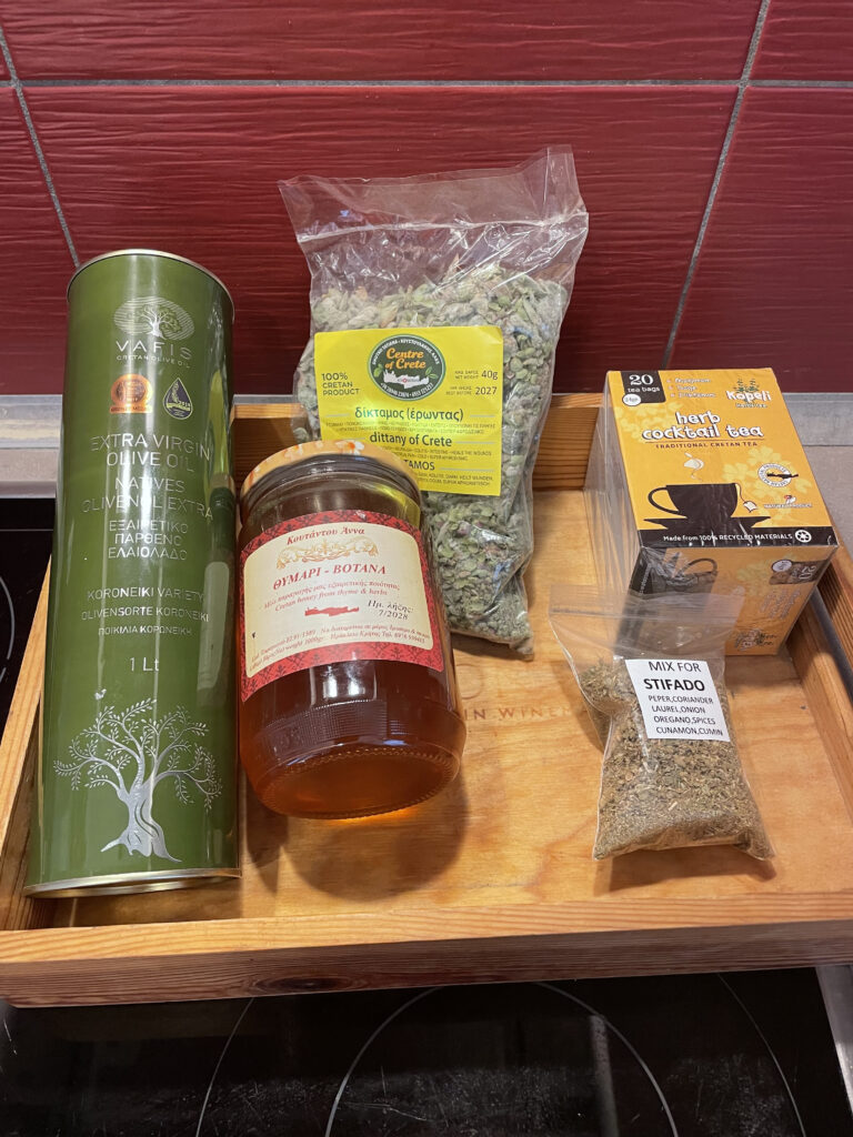 Kreta Superfood Öl, Kräuter, Honig und Gewürz